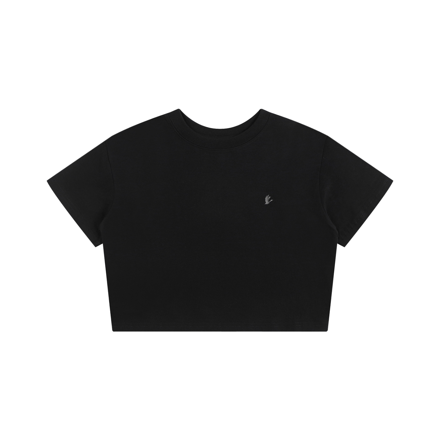 Women’s cropped baby tee seamless cotton t-shirt with short sleeves and fitted silhouette in pink for casual streetwear styling