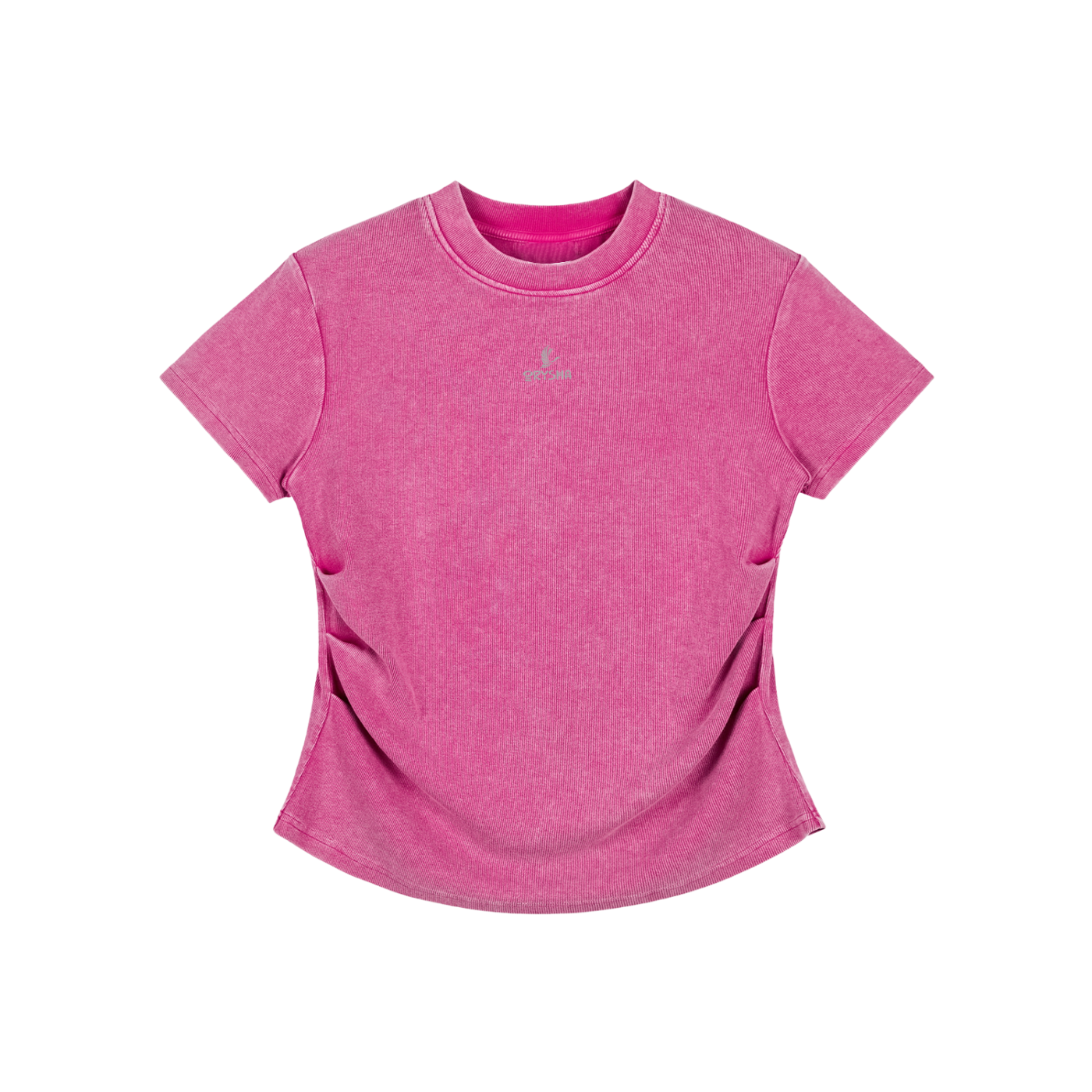 Pink t-shirt on a white background