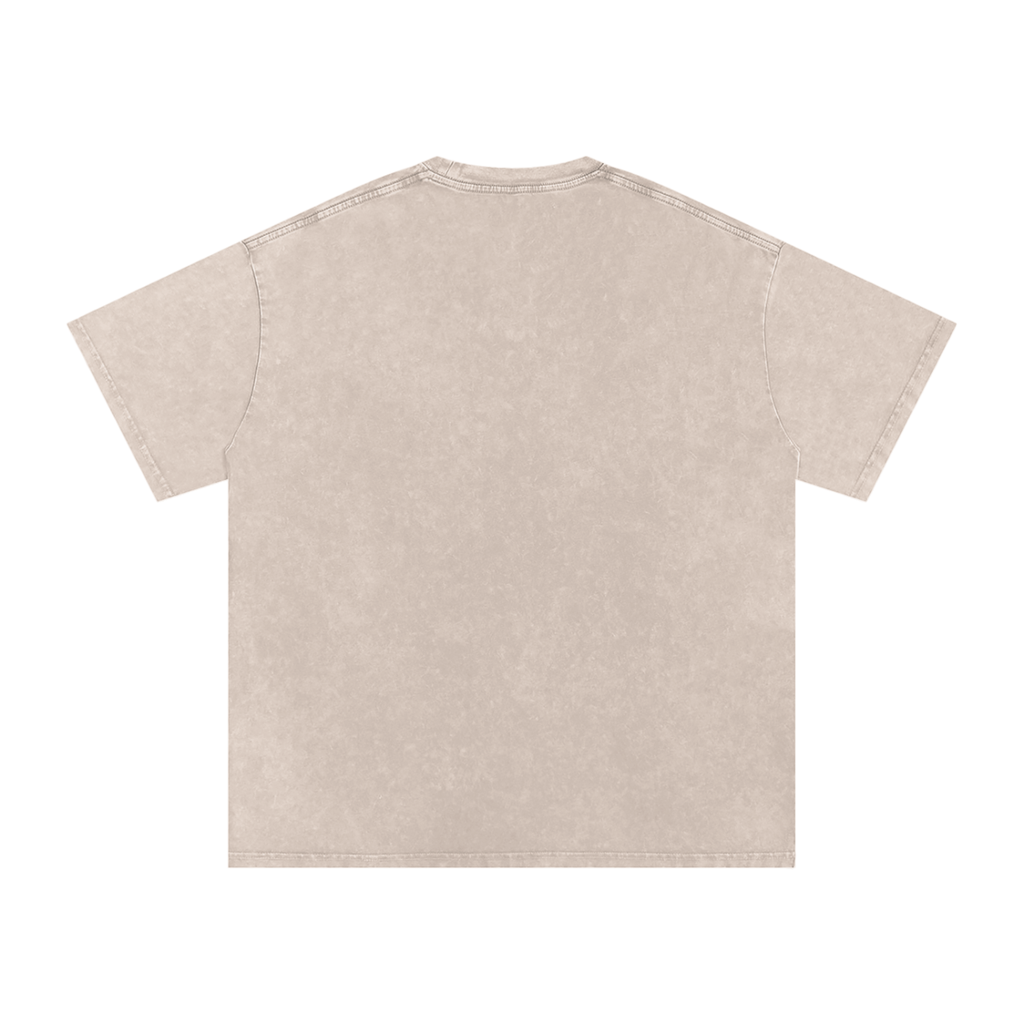 Camiseta extragrande de algodón "Washed Horizon" para mujer con efecto lavado a la nieve