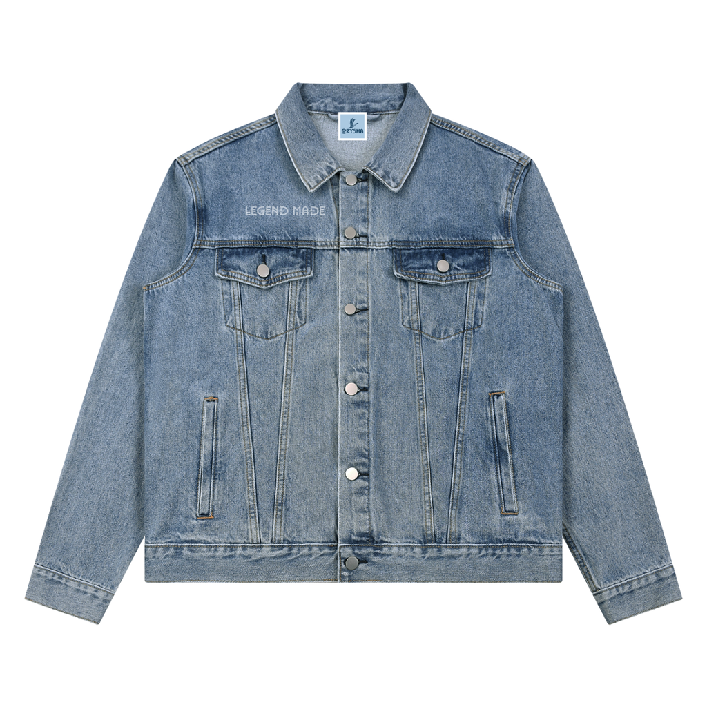 Chaqueta vaquera de lavado vintage unisex "Legend Made"