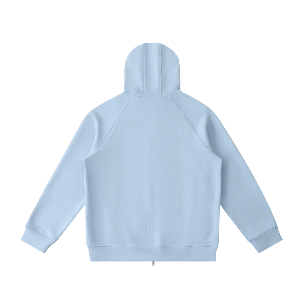 Sudadera con capucha y cremallera de manga raglán gruesa esencial para hombre