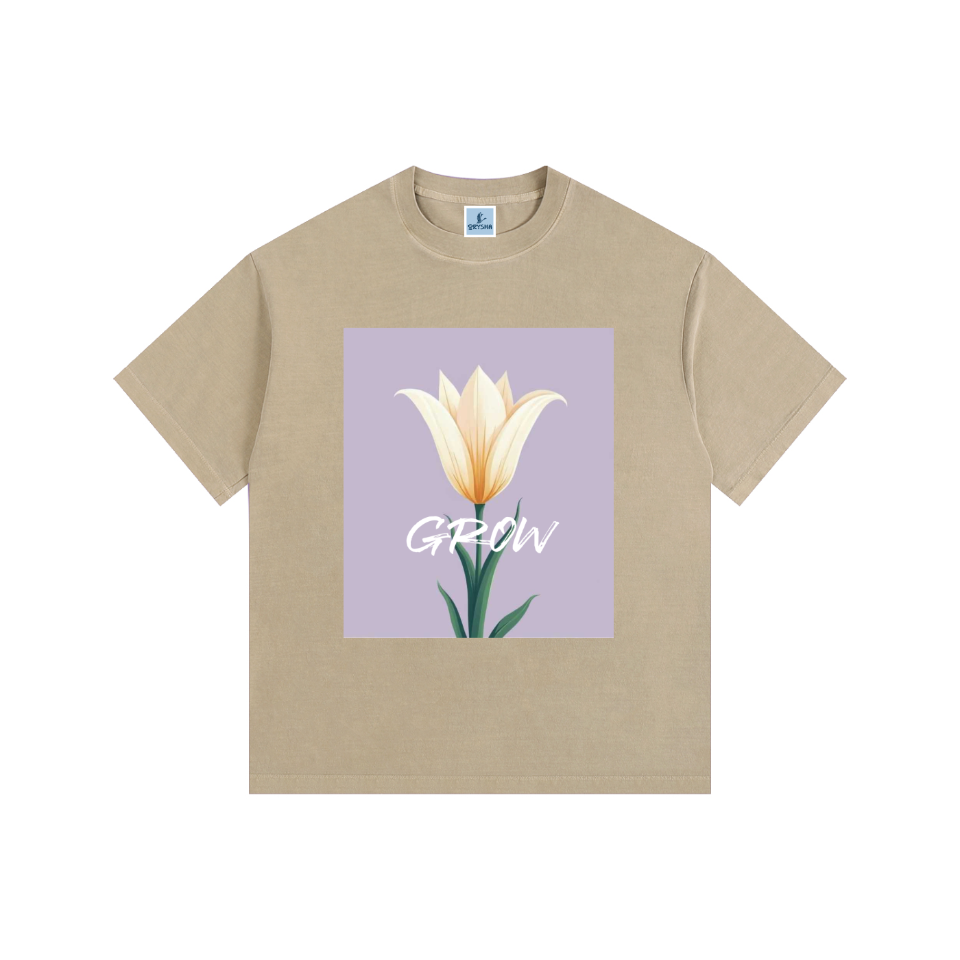 Women’s "Grow" Vintage Washed Oversized Cotton T-Shirt