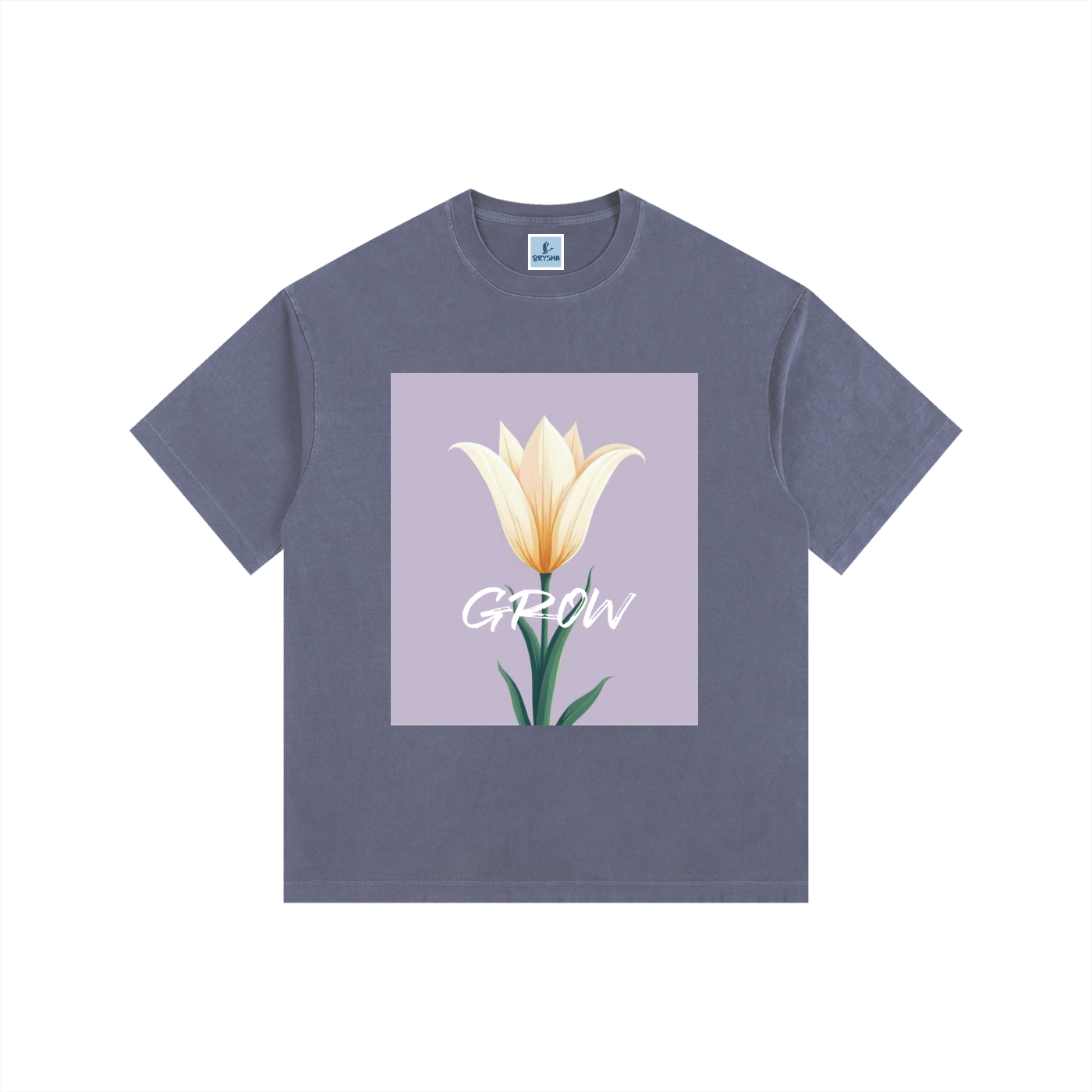 Women’s "Grow" Vintage Washed Oversized Cotton T-Shirt