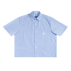 Camisa unisex "Legend Made" de corte holgado con rayas verticales