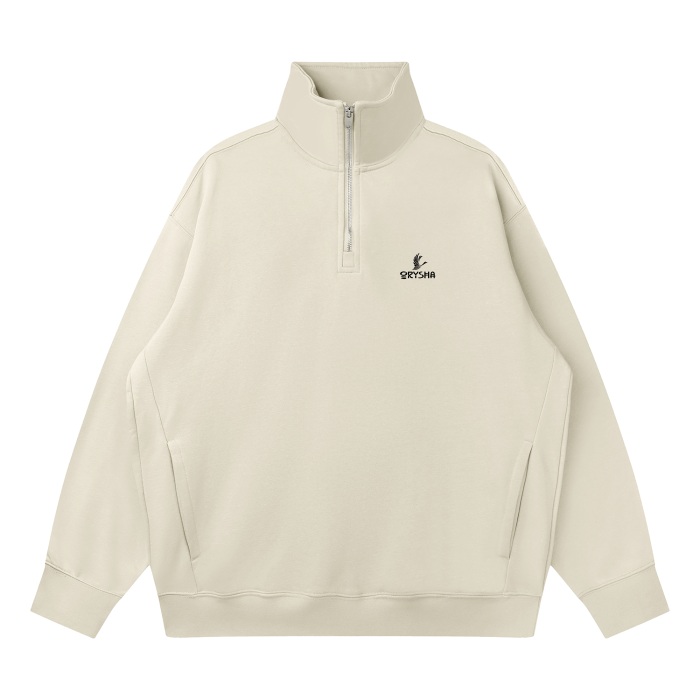 Quarter-Zip Drop Shoulder Sweatshirt