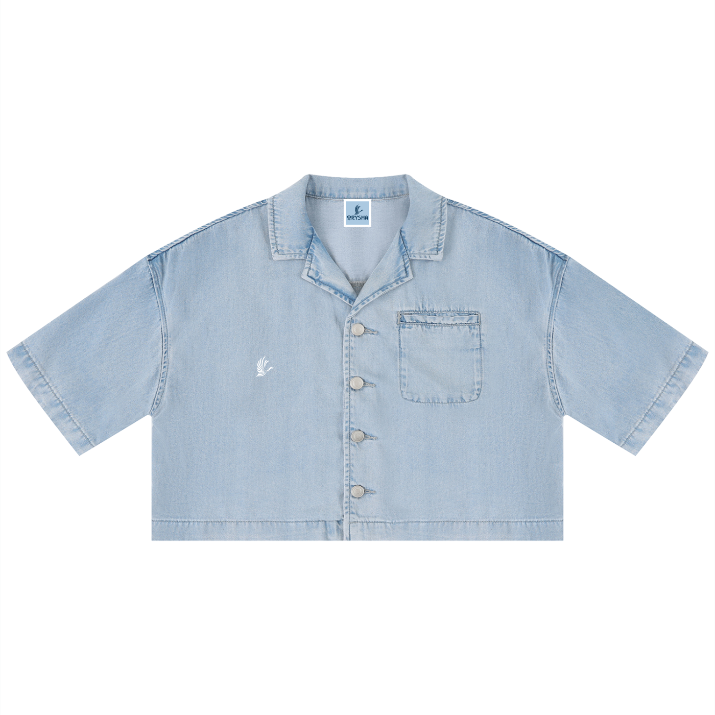 Women's Vintage Wash Boxy Cropped Shirt