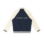 Chaqueta de béisbol con manga raglán a contraste