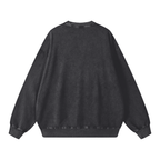 Sudadera extragrande vintage para mujer con lavado a la piedra