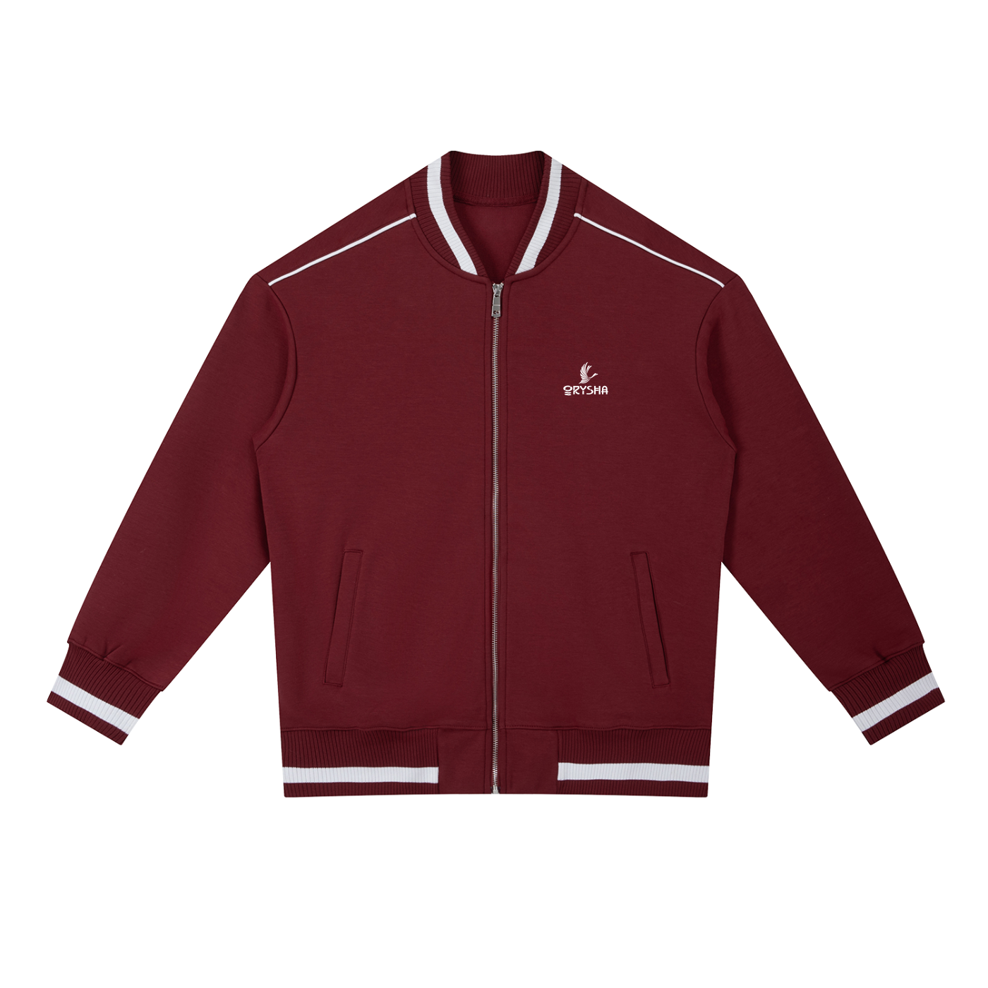 Women's "City of Angels" Contrast Piping Zip Bomber Jacket