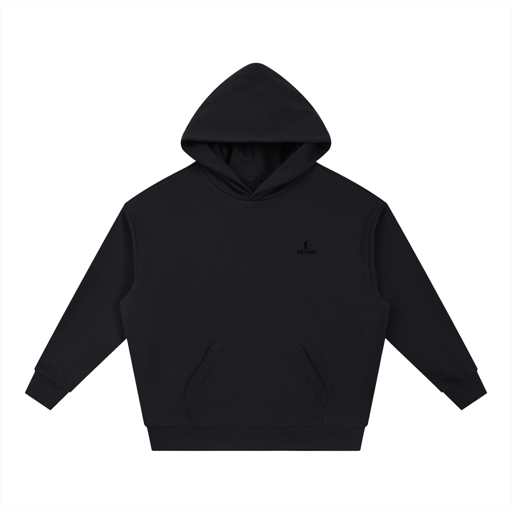 Sudadera con capucha pesada, hombro caído, corte cuadrado, esencial para hombre
