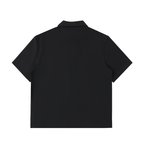 Polo de algodón unisex con media cremallera y cuello alto