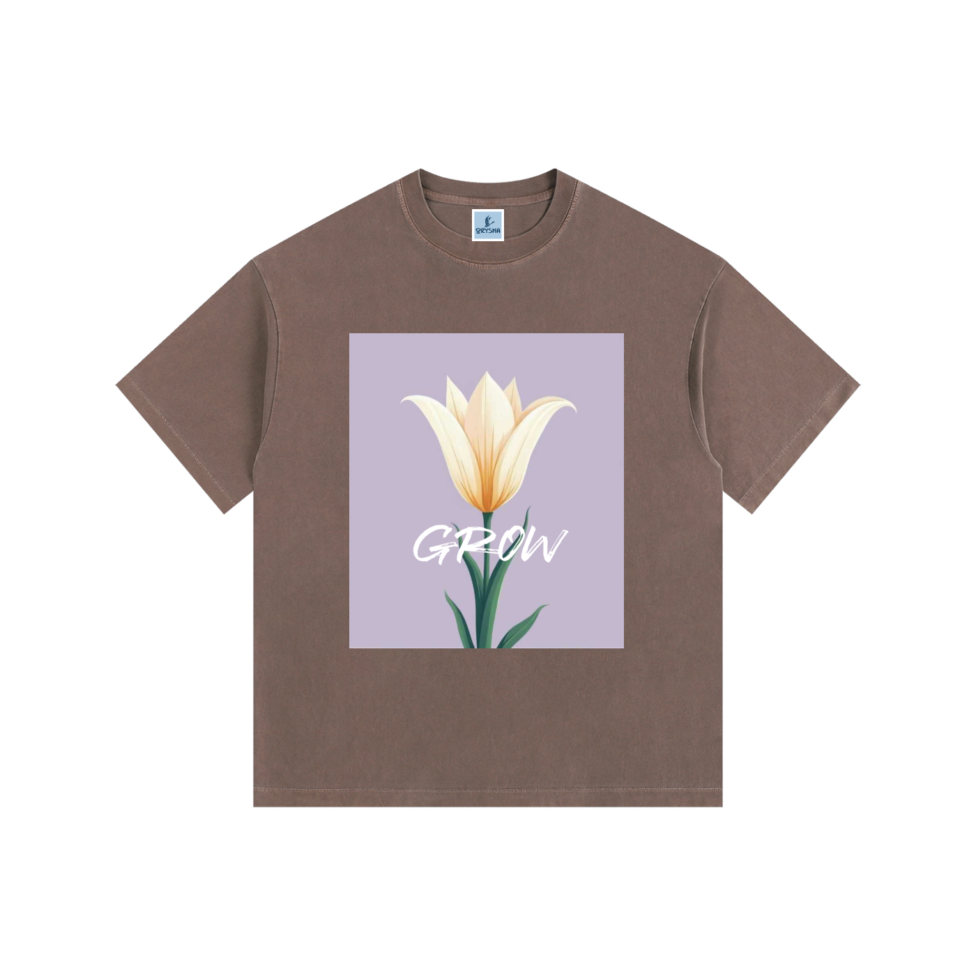 Women’s "Grow" Vintage Washed Oversized Cotton T-Shirt