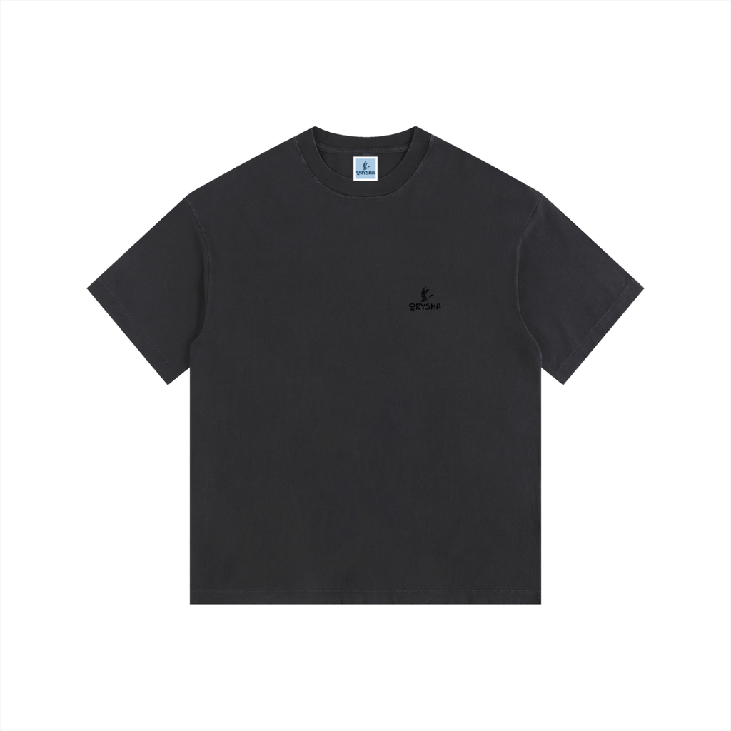 Camiseta Oversized de Algodón Lavado Estilo Vintage Esencial para Mujer
