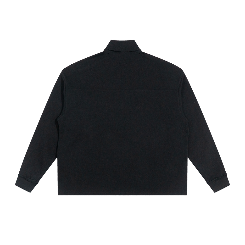 Sudadera de felpa con media cremallera y borde enrollado Essentials para hombre de peso pesado