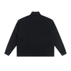 Sudadera polar unisex de cuello medio con cremallera y bajo enrollado de peso pesado Essentials