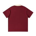 Polo raglán para hombre con cuello a contraste