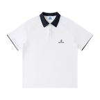 Polo raglán para hombre con cuello a contraste