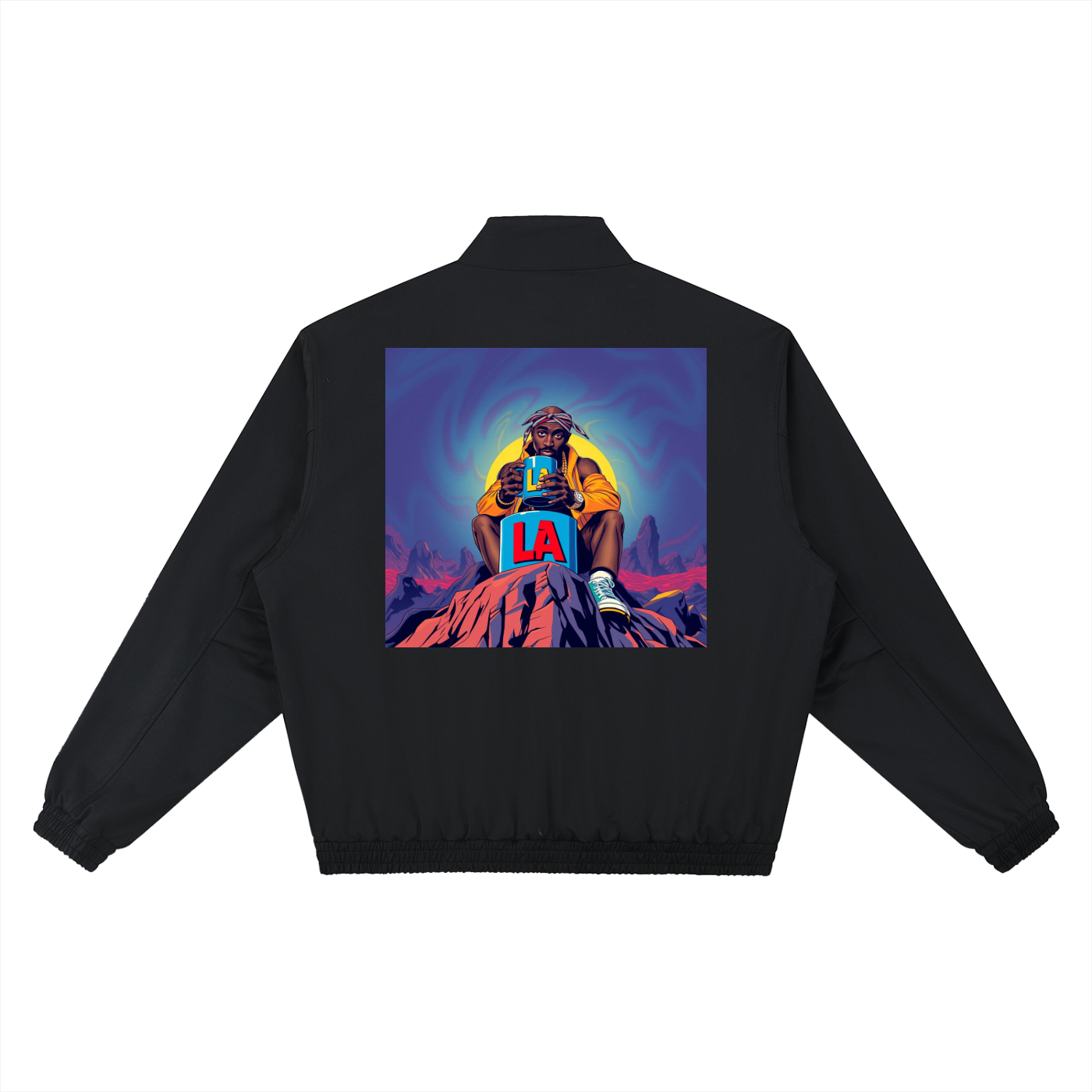 Men's "LA" Stand Collar Bomber Jacket
