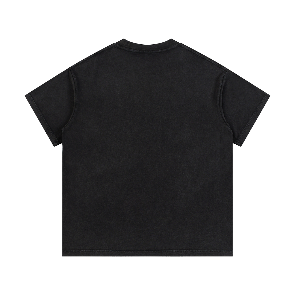 Camiseta esencial de algodón lavada estilo vintage para mujer