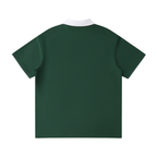 Polo raglán para hombre con cuello a contraste