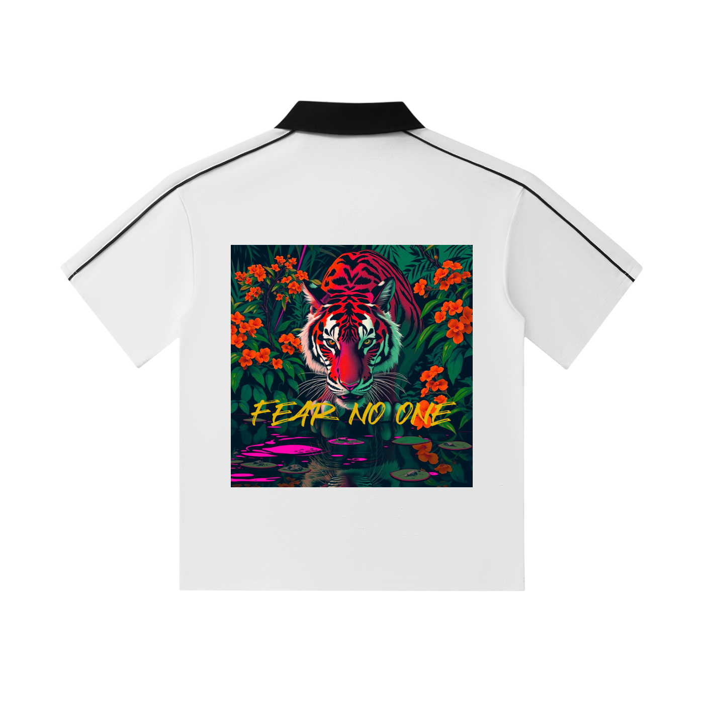 Contrast Collar Short-Sleeve Polo Shirt