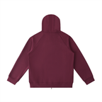 Sudadera unisex esencial de peso pesado con cremallera y manga raglán