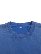 Camiseta de algodón de talla grande unisex "Washed Horizon" con efecto lavado a la nieve