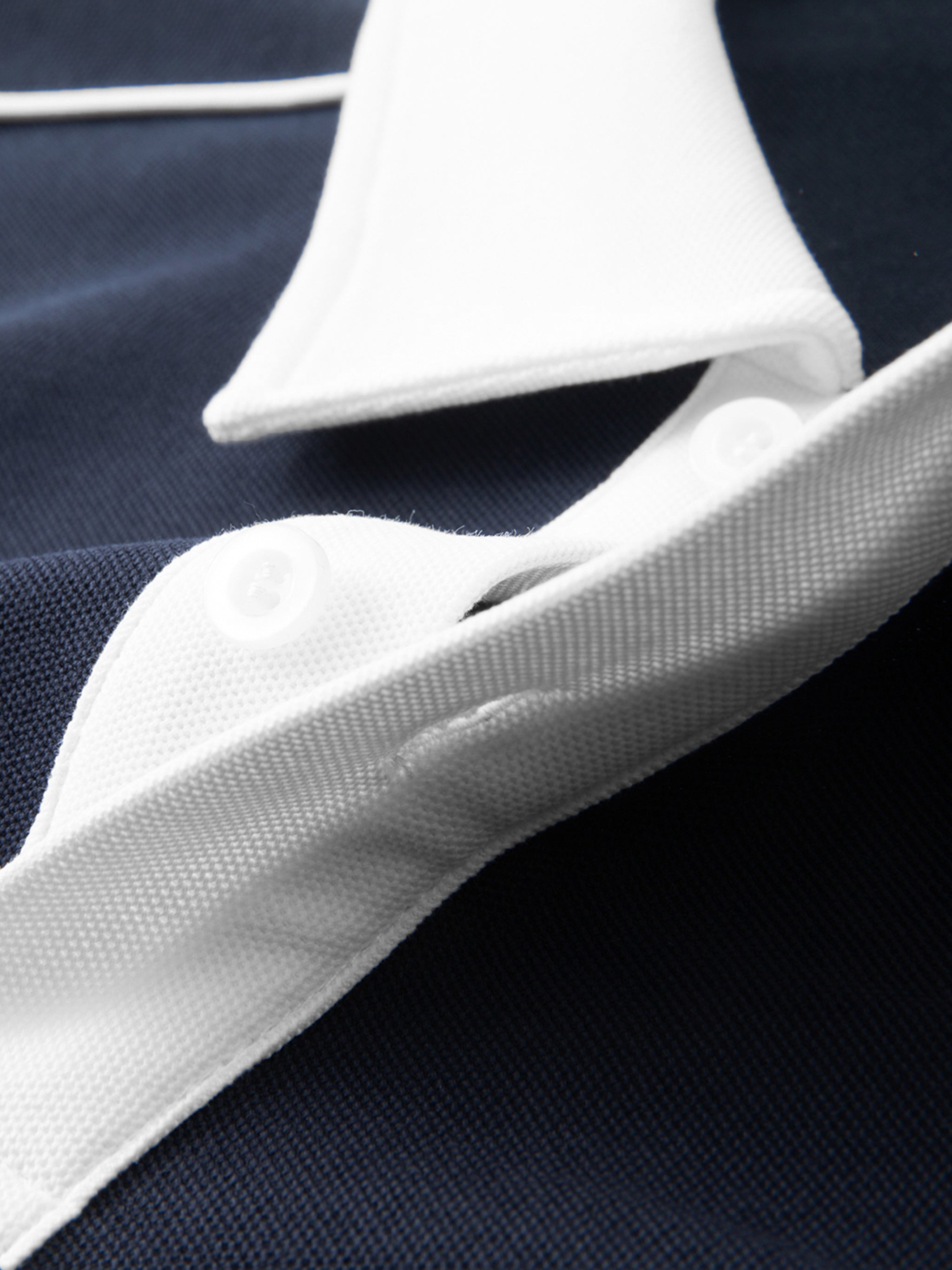 Men's "Fear No One" Contrast Collar Short Sleeve Polo